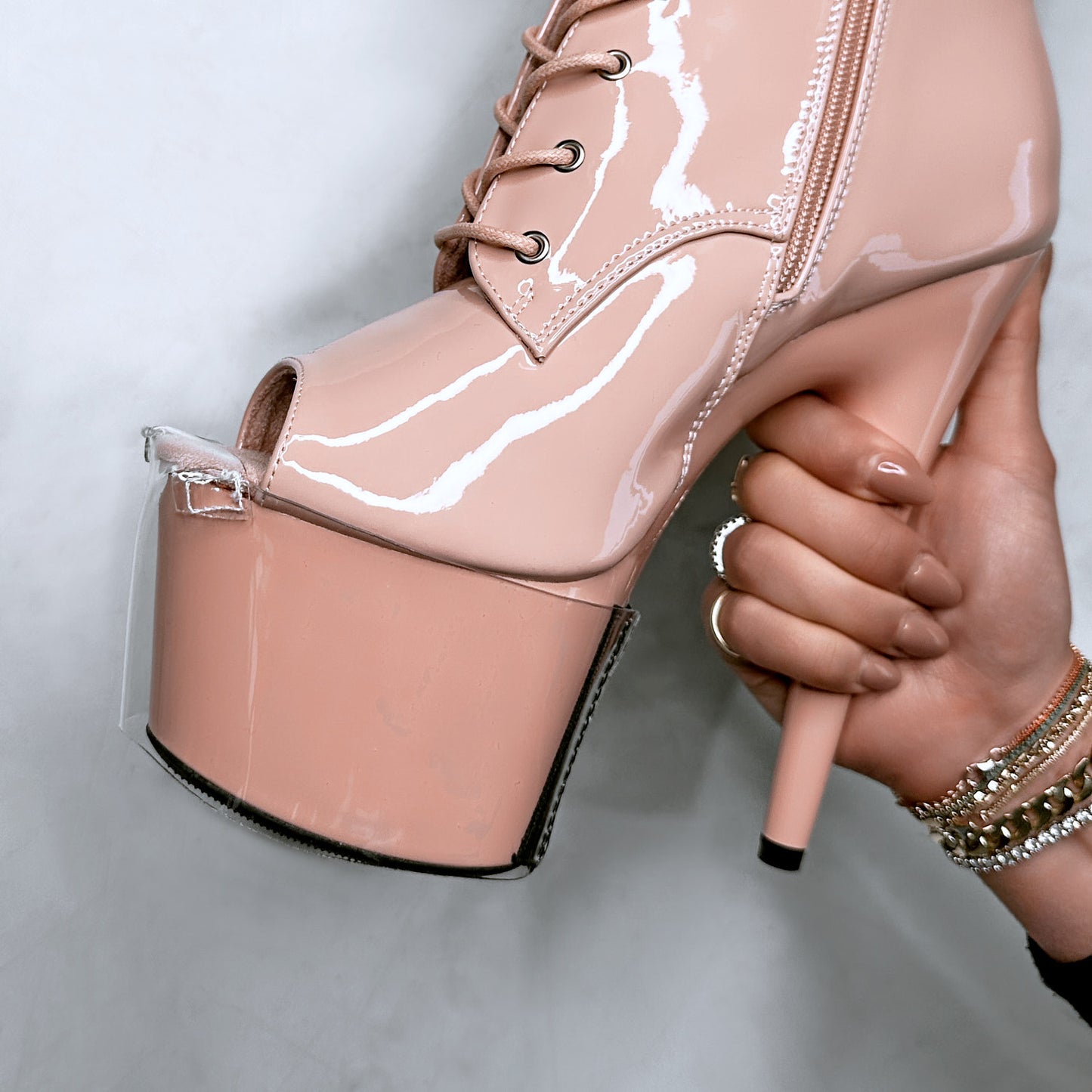 Stiletto & Open Toe Shoe Protectors - Clear & Black - 7 INCH