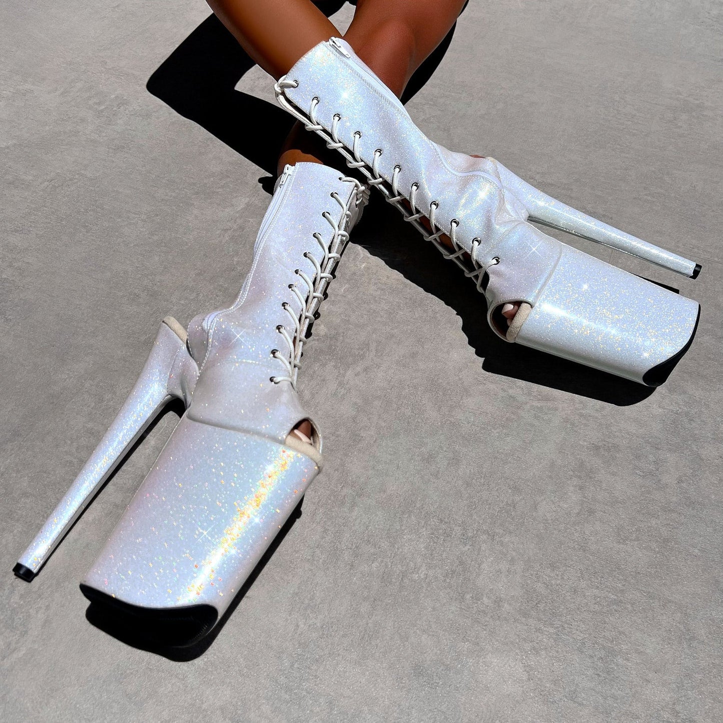 The Glitterati - OHOT Boot - Snow Kween - 9INCH
