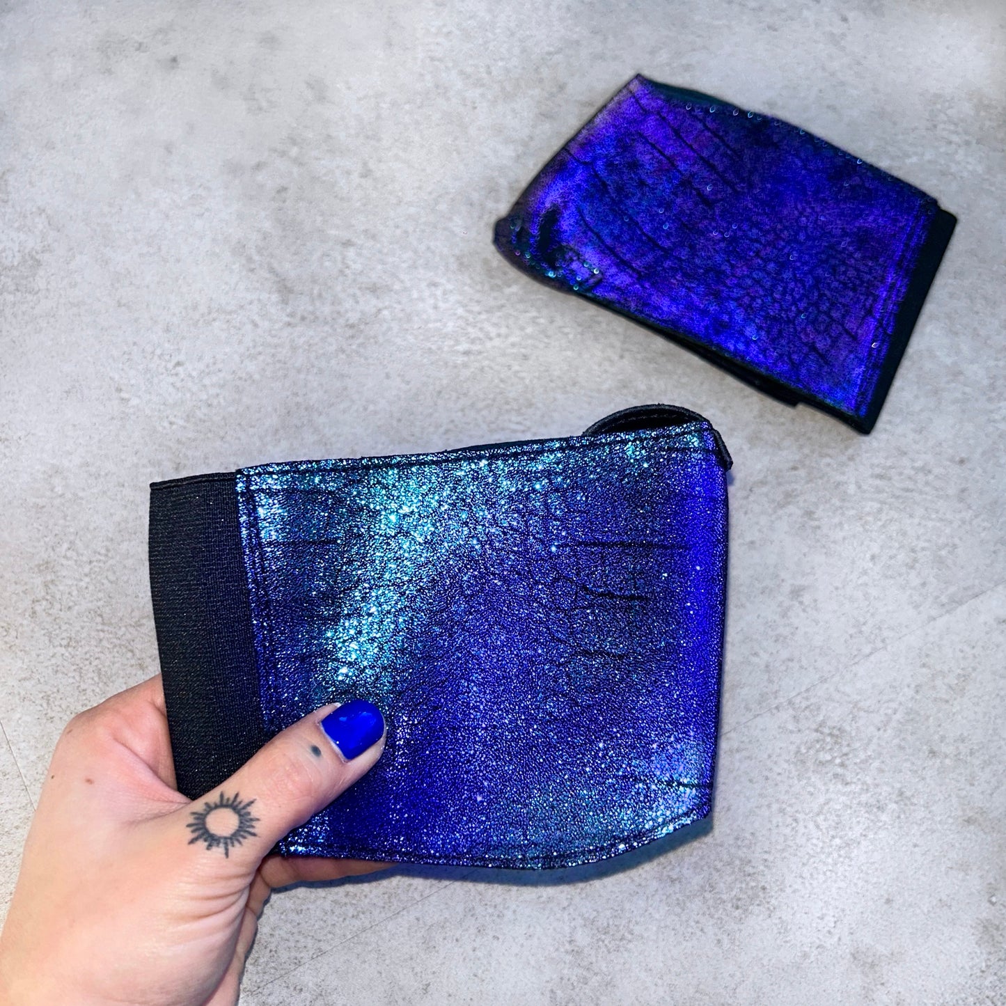 Stiletto / Open Toe Protector - Mermaid Purple / Blue 8INCH