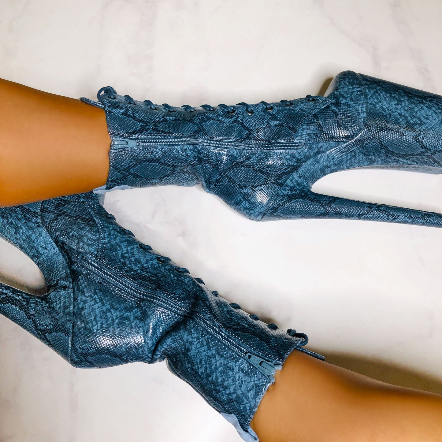 Anaconda Boot - 9 INCH, stripper shoe, stripper heel, pole heel, not a pleaser, platform, dancer, pole dance, floor work