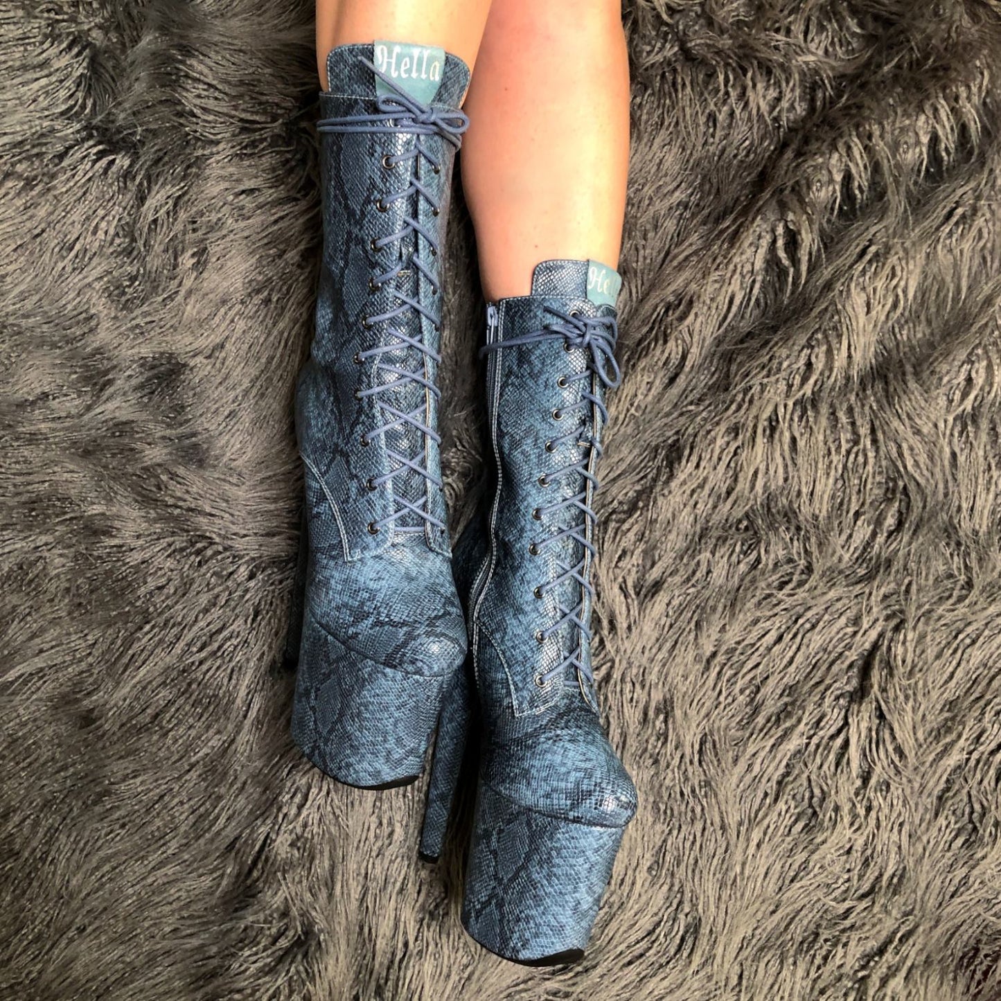 Anaconda Boot - 8 INCH, stripper shoe, stripper heel, pole heel, not a pleaser, platform, dancer, pole dance, floor work