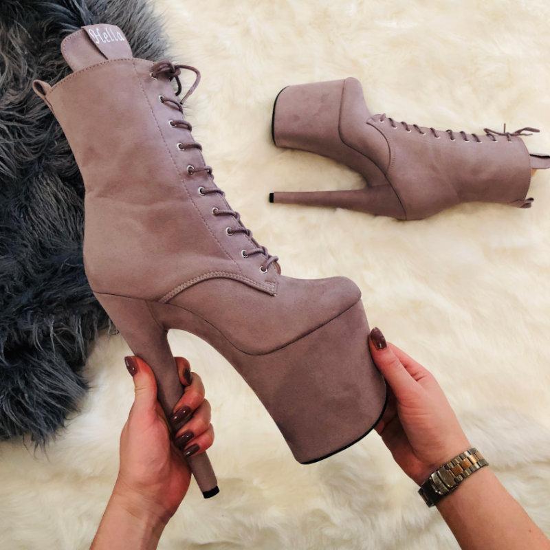 BabyDoll Lilac Mink - 8 INCH, stripper shoe, stripper heel, pole heel, not a pleaser, platform, dancer, pole dance, floor work