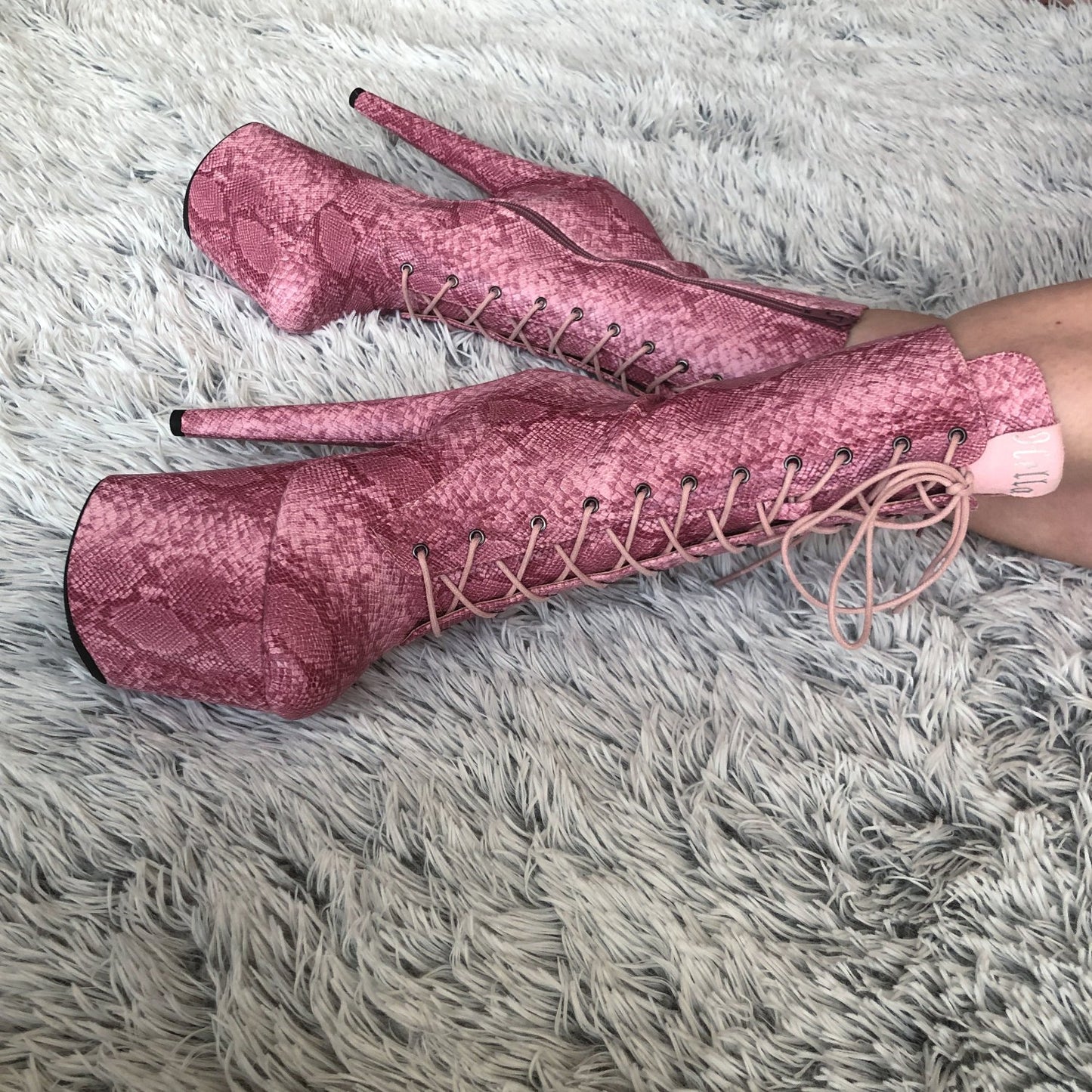Candy Cobra Boot - 8 INCH, stripper shoe, stripper heel, pole heel, not a pleaser, platform, dancer, pole dance, floor work