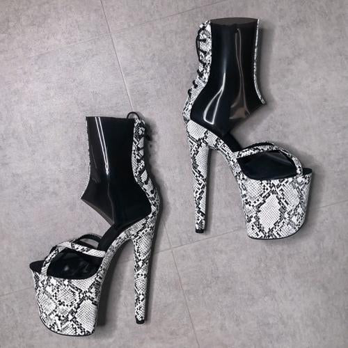 Killer Kingsnake Hybrid - 8 INCH, stripper shoe, stripper heel, pole heel, not a pleaser, platform, dancer, pole dance, floor work