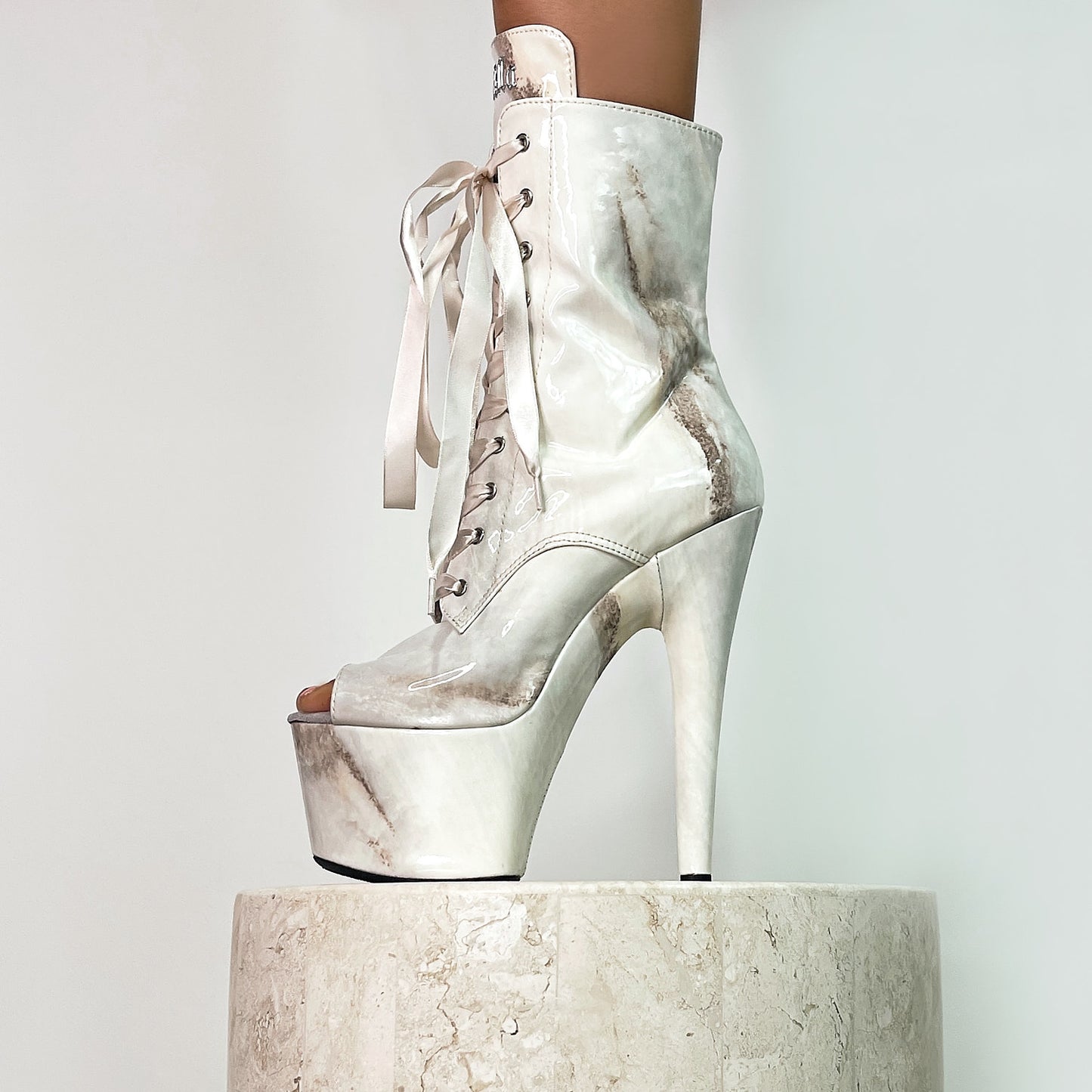 Hope Open Toe Boot - 7 INCH, stripper shoe, stripper heel, pole heel, not a pleaser, platform, dancer, pole dance, floor work