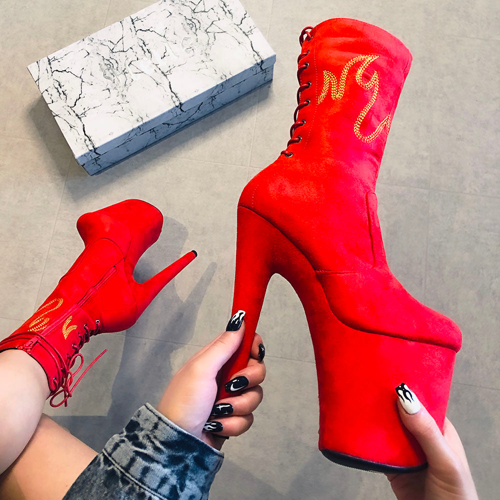 HellGirl Red/Yellow Flame INCH – Hella Heels AU - Main Image