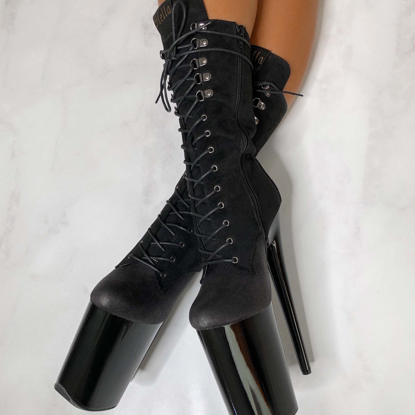 Blaq Kicks - 9 INCH, stripper shoe, stripper heel, pole heel, not a pleaser, platform, dancer, pole dance, floor work