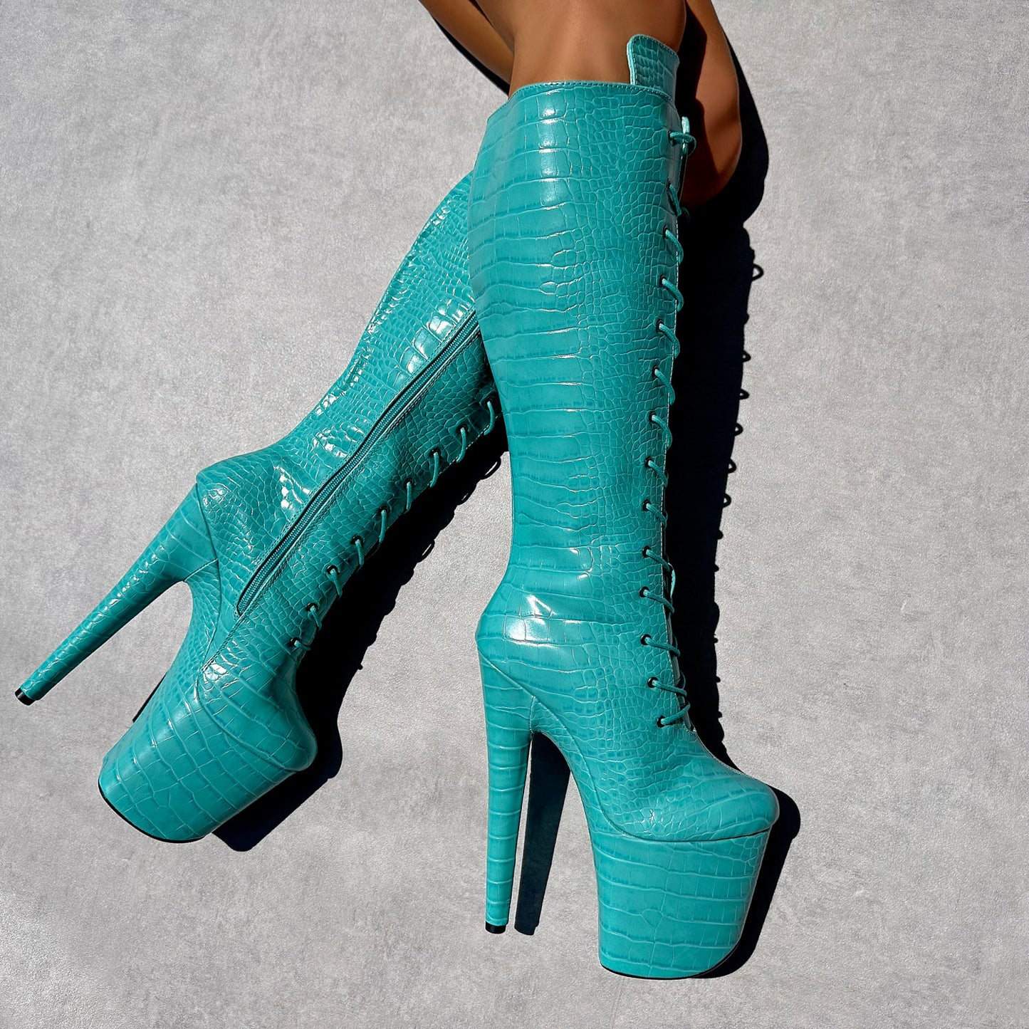 Killing Eve - Knee Boot - 8INCH, stripper shoe, stripper heel, pole heel, not a pleaser, platform, dancer, pole dance, floor work