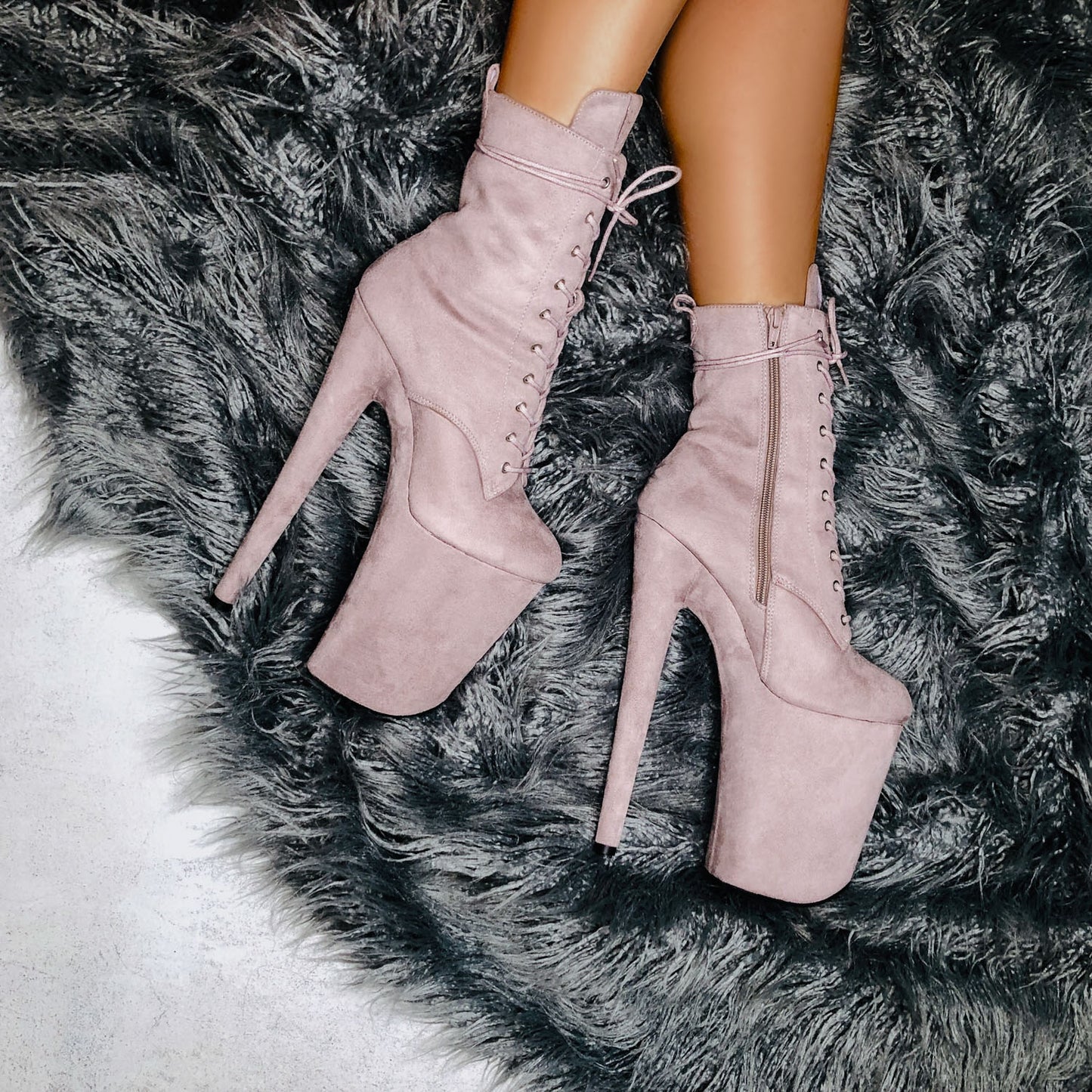 BabyDoll Lilac Mink - 9 INCH, stripper shoe, stripper heel, pole heel, not a pleaser, platform, dancer, pole dance, floor work