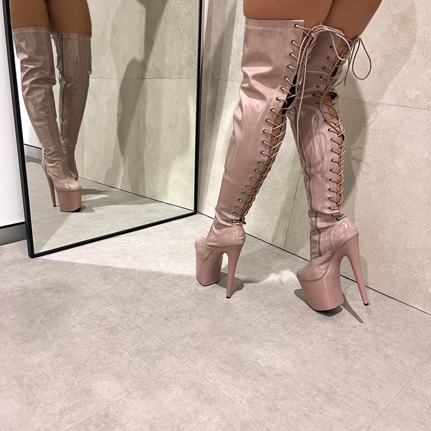 LipKit Thicc Thigh High - Boujee - 8 INCH, stripper shoe, stripper heel, pole heel, not a pleaser, platform, dancer, pole dance, floor work