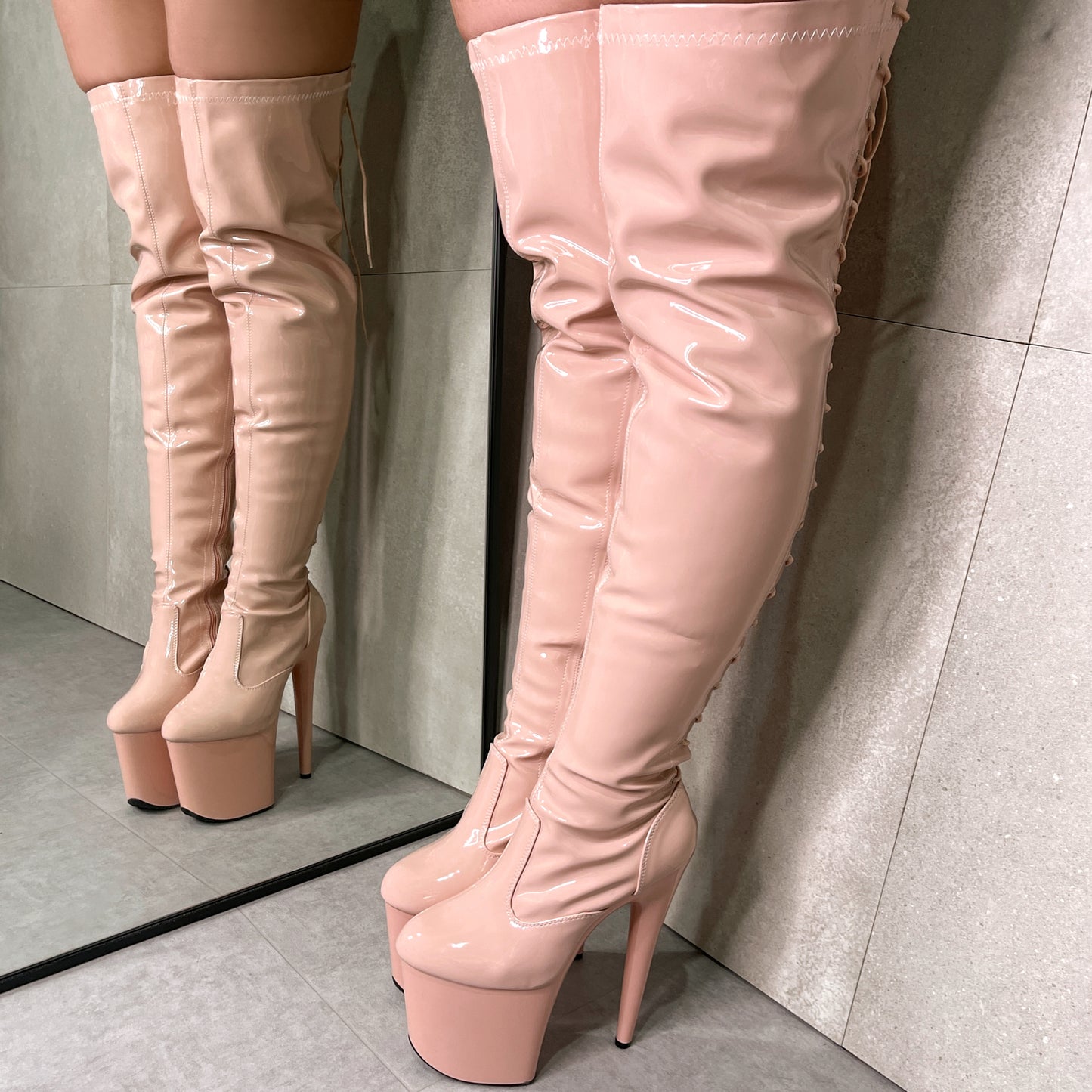 LipKit Thicc Thigh High - Dream On - 8 INCH, stripper shoe, stripper heel, pole heel, not a pleaser, platform, dancer, pole dance, floor work