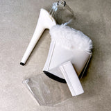 Stiletto & Open Toe Shoe Protectors - Clear & White - 8 INCH