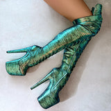 Mermaid Dreams Thigh High Front Lace - 8INCH - Half Zip