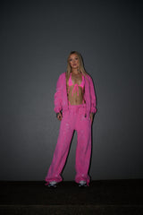 Anime Pole Dancer Zip Up Hoodie - Love of Hustlers Pink Sparkle