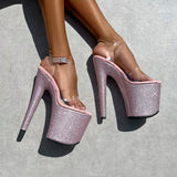 The Glitterati Classic Stiletto - Sugarbaby - 8 INCH