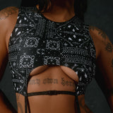 Buckle Up Garter Top - Bandana Baby - Black