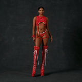 Buckle Up Garter Top - Drop it Like its THOT - Red
