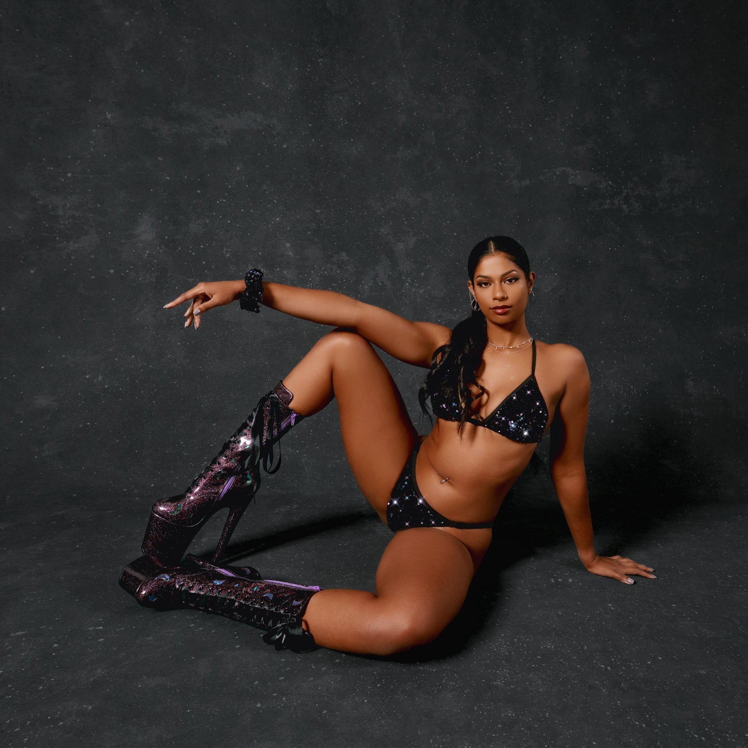 Onyx Mermaid Black - HOAH Clasp Bikini Bottoms