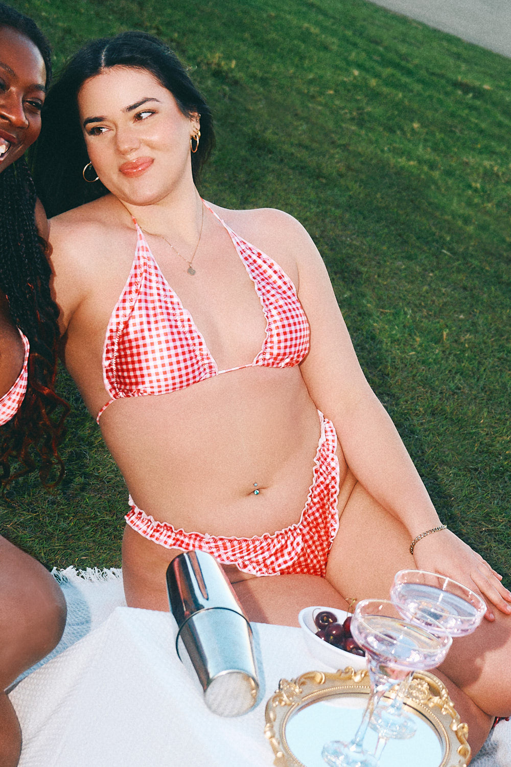 Gingham - HOAH Ruffle Thong Bottoms - LIMITED ED.