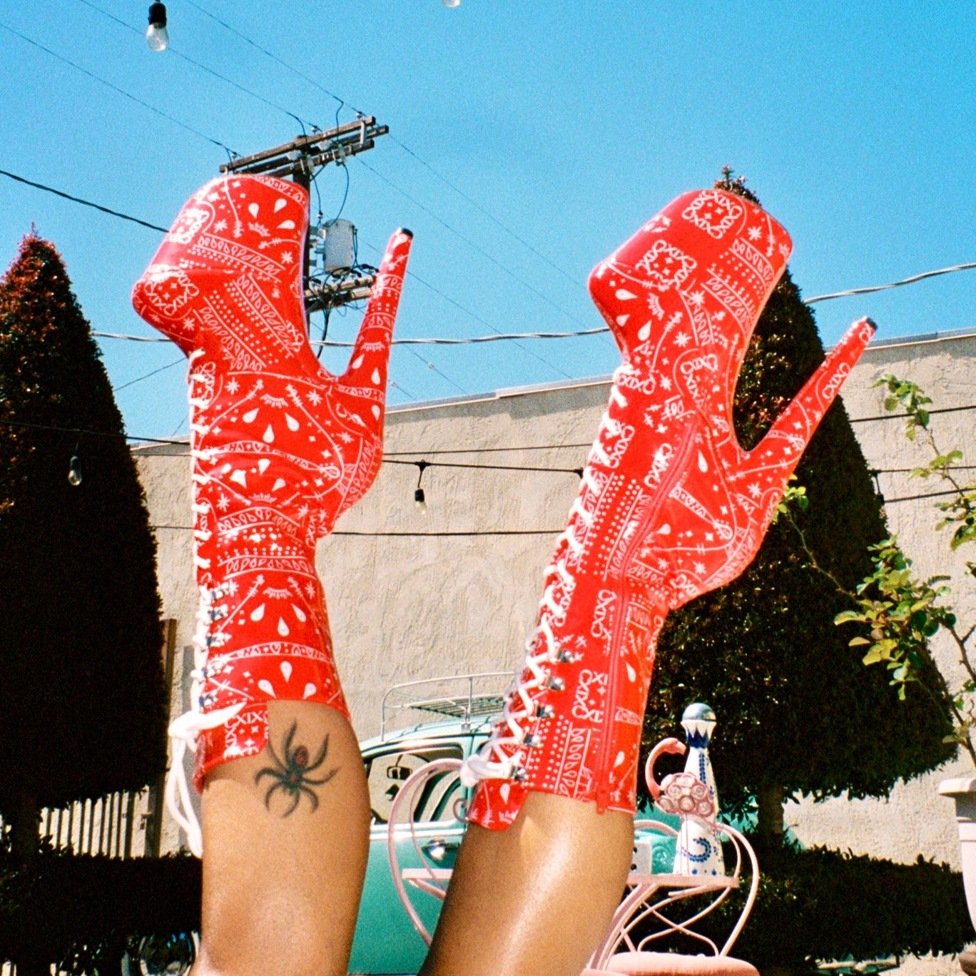 Drop it Like its THOT - Calf Boot - 8INCH - Red