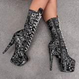Bandana Baby - Calf Boot - 7INCH - Black