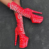 Drop it Like its THOT - Calf Boot - 8INCH - Red