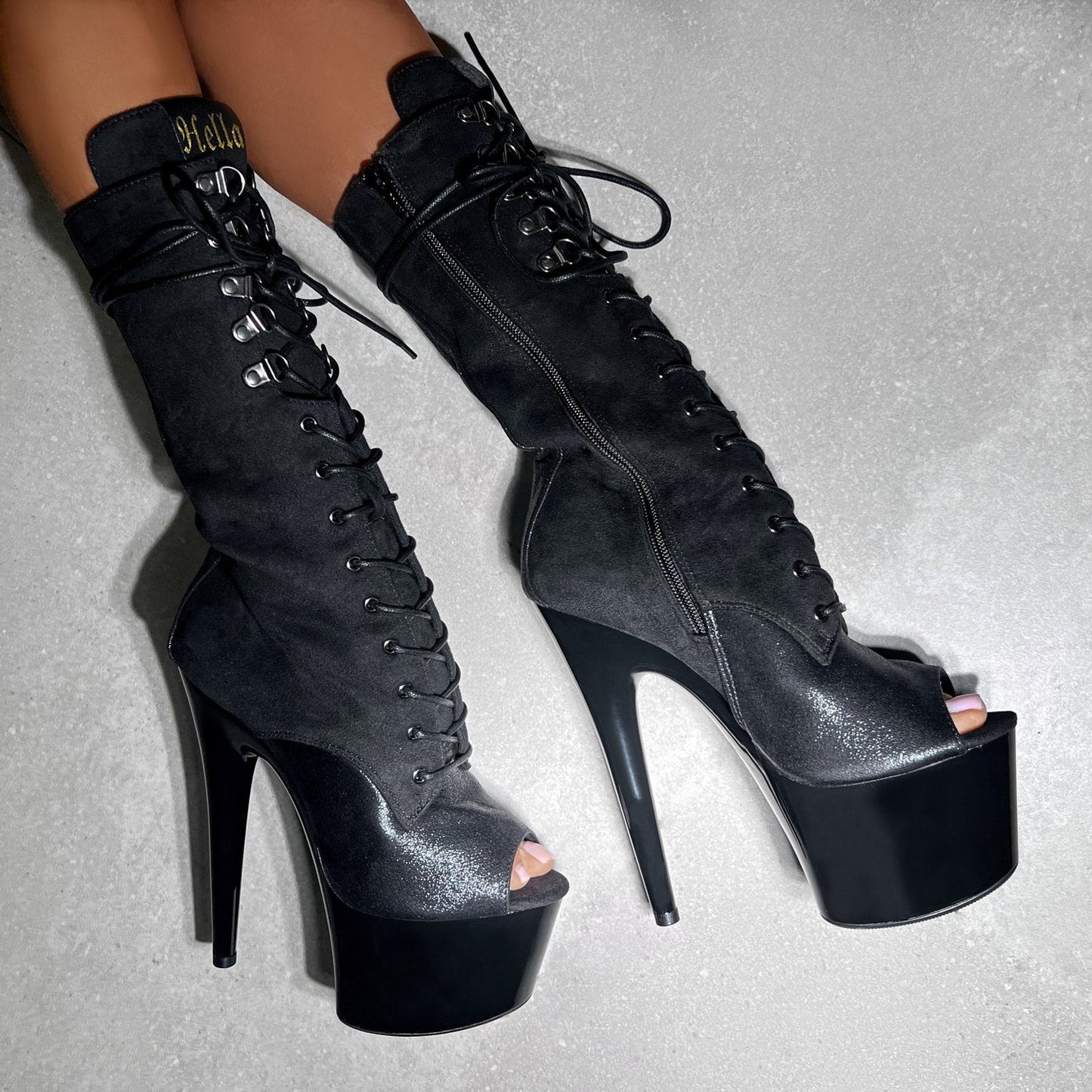 Blaq Kicks Open Toe - 7 INCH