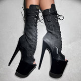 Blaq Kicks Open Toe - 8 INCH