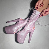 The Glitterati - OHOT Boot - Sugarbaby - 8INCH