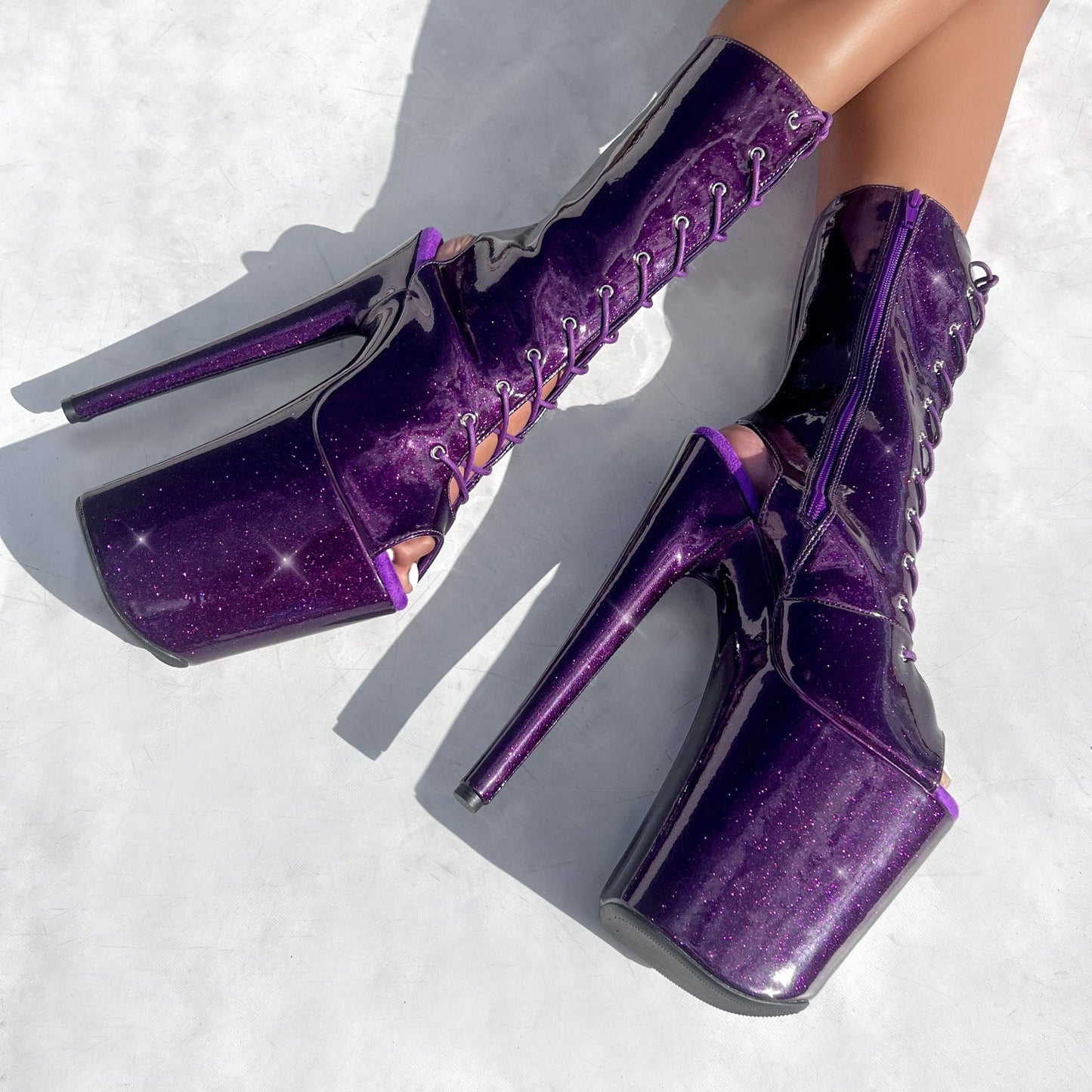 The Glitterati - OHOT Boot - Purple Rain - 9INCH