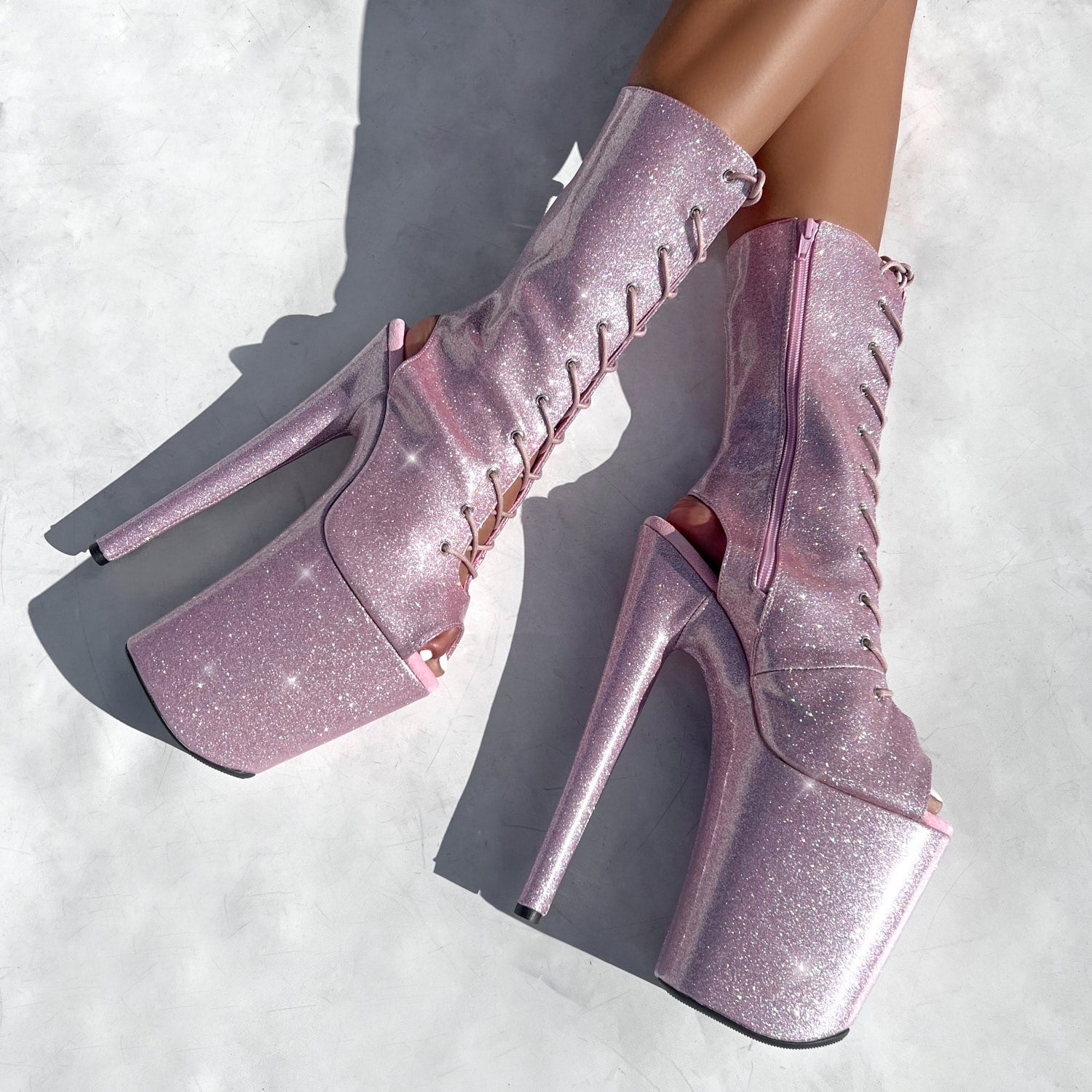 The Glitterati - OHOT Boot - Sugarbaby - 9INCH