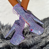The Glitterati Xtra - OHOT Boot - Confetti - 8INCH
