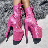 The Glitterati Xtra - Boot - LOVERGIRL PINK - 8INCH