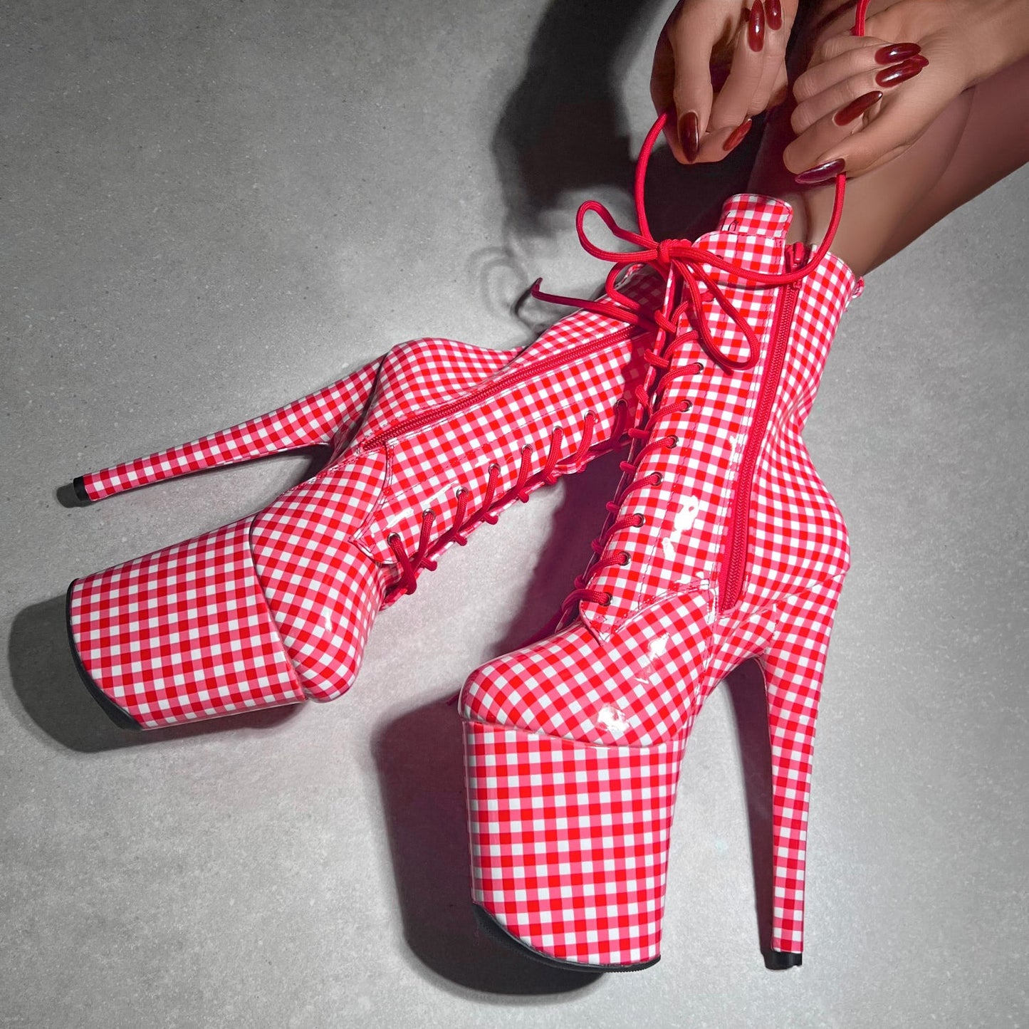Gingham - Boot Wide Fit - 8 INCH - LIMITED ED.