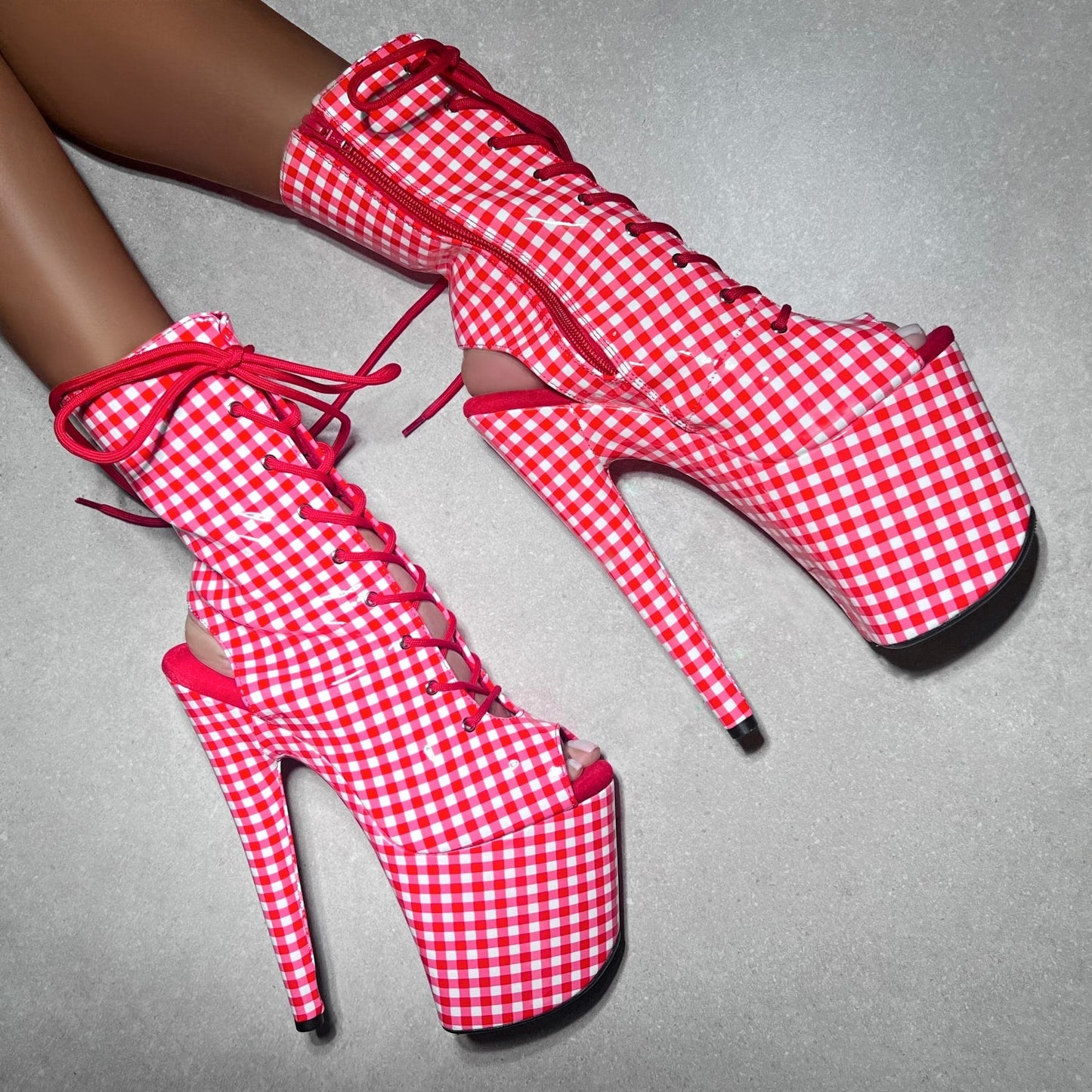 Gingham - OHOT Boot Wide Fit - 8 INCH - LIMITED ED.