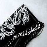 Viper Boot Black with White Thicc Thigh High - 8INCH