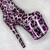 Classique Shoe Protector - Purple Leopard 8 INCH