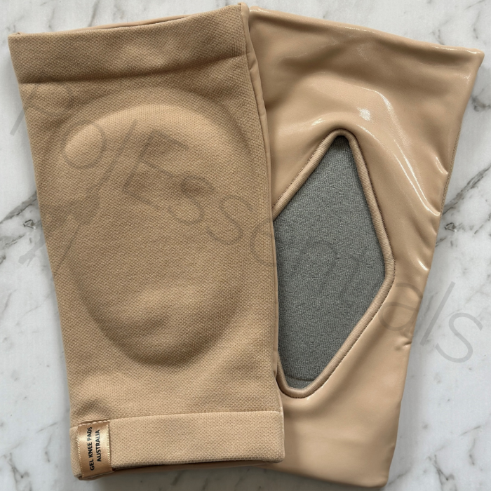Grippy Gel Knee Pads for pole dancing, available in multiple colors and sizes. Pole dance knee pads, compression knee sleeve, gel knee pads