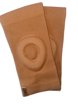 PolEssentials Sleeve Gel Knee Pads in tan, for stretching and pole dancing