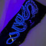 Viper Boot Black with White Thigh High - 8INCH
