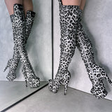 Snow Leopard Thigh High - 7 INCH