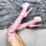 The Glitterati Thigh High Boot - Sugarbaby - 8 INCH