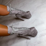 High Babydoll Light Grey - 8 INCH, stripper shoe, stripper heel, pole heel, not a pleaser, platform, dancer, pole dance, floor work