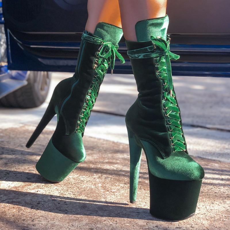BabyDoll Velvet NY Gangster - 8 INCH, stripper shoe, stripper heel, pole heel, not a pleaser, platform, dancer, pole dance, floor work