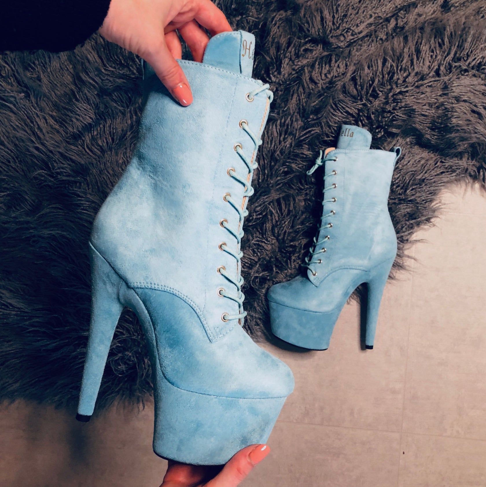 BabyDoll Baby Blue - 7 INCH, stripper shoe, stripper heel, pole heel, not a pleaser, platform, dancer, pole dance, floor work