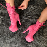 BabyDoll Pink - 7 INCH, stripper shoe, stripper heel, pole heel, not a pleaser, platform, dancer, pole dance, floor work