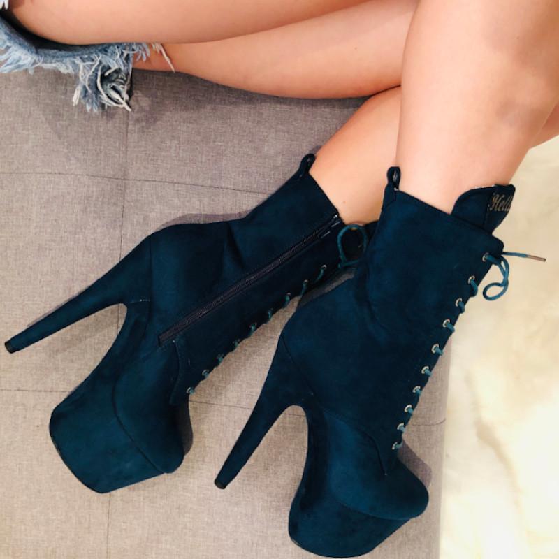 BabyDoll Teal - 7 INCH, stripper shoe, stripper heel, pole heel, not a pleaser, platform, dancer, pole dance, floor work