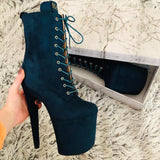 BabyDoll Teal - 8 INCH, stripper shoe, stripper heel, pole heel, not a pleaser, platform, dancer, pole dance, floor work