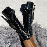 The Glitterati Boot - Sin City - 7 INCH, stripper shoe, stripper heel, pole heel, not a pleaser, platform, dancer, pole dance, floor work