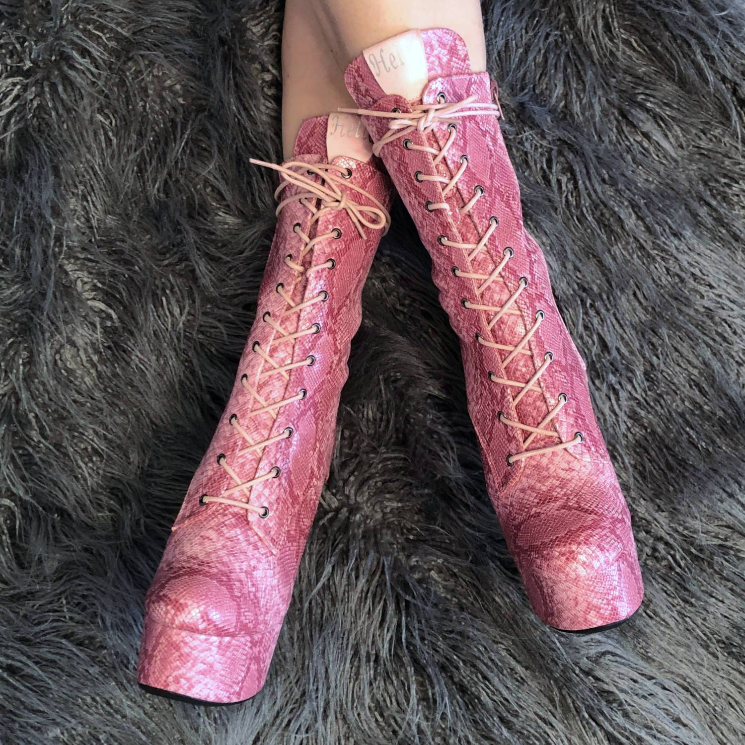 Candy Cobra Boot - 6 INCH, stripper shoe, stripper heel, pole heel, not a pleaser, platform, dancer, pole dance, floor work